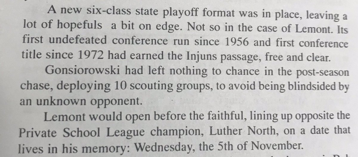 bettinmaxxx's tweet photo. 40 years ago this past November 5th @lemont_football qualified for their first official @IHSA_IL playoff game which was also the first year of expansion to a six class format. Unfortunately the close game ended with Chicago Luther North winning 9-6. #WeAreLemont https://t.co/QJYwflgfjA