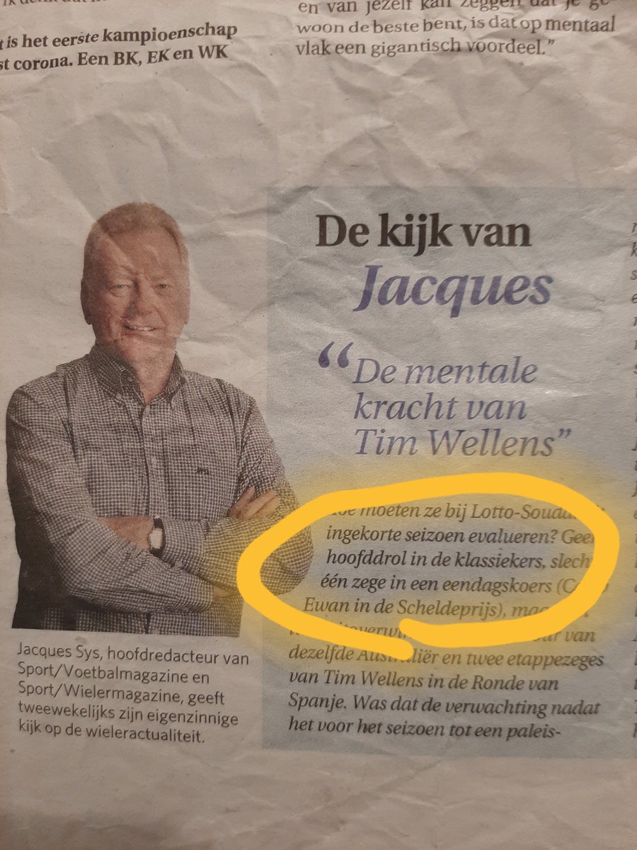 Geen hoofddrol voor Lotto-Soudal. En ook geen hoofdrol? <a href="/DeZondag/">De Zondag</a>