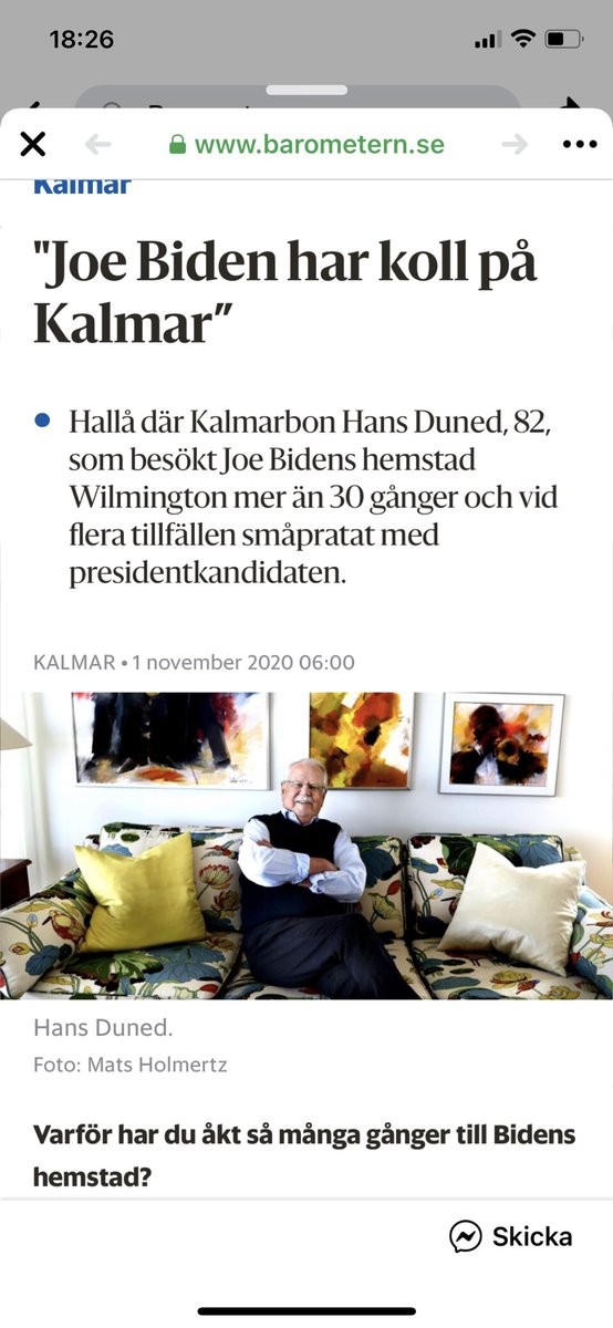 lingemaria's tweet photo. @assarsson @ISvenonius @JoeBiden @barran_nyheter En vecka sedan - Biden har koll på Kalmar! https://t.co/DyHfz1aLPm