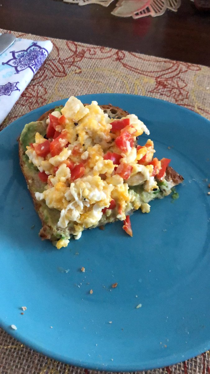 MooreCarrieS's tweet photo. Egg white avocado toast. Pretty good! #fresnostatetransformationchallenge https://t.co/TWSnTk8R68