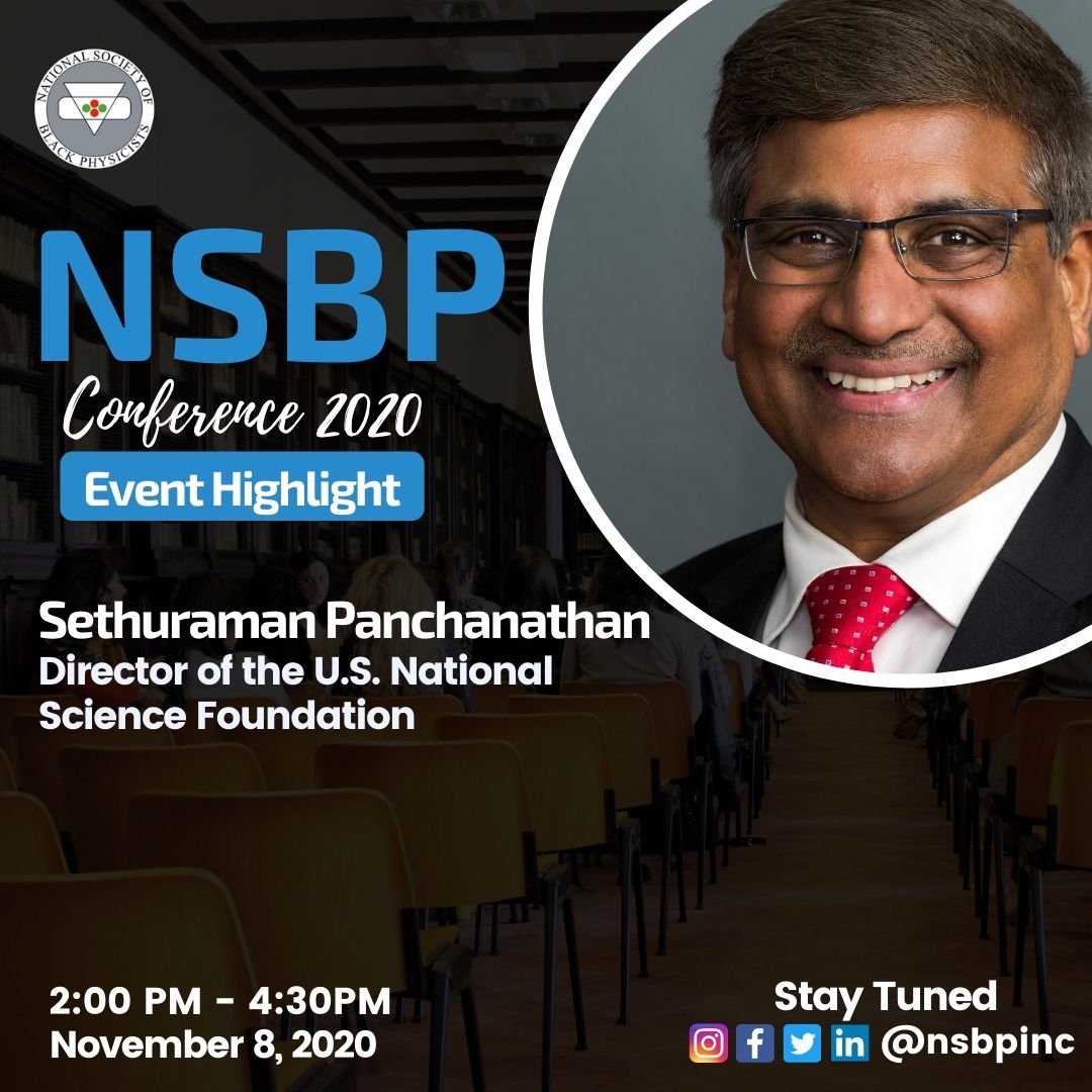 NSBPInc's tweet photo. 🤩 We are excited to hear from our keynote speaker, Dr. Panchanathan @DrPanch, the Director of the @NSF, today. Please join us at 2:00 PM and witness the highlight of our conference!
#NSBPconference #NSBP #Physics #blacksinphysics #physicist #NSF #blacksinscience #scientist https://t.co/Fc3G09FiAX