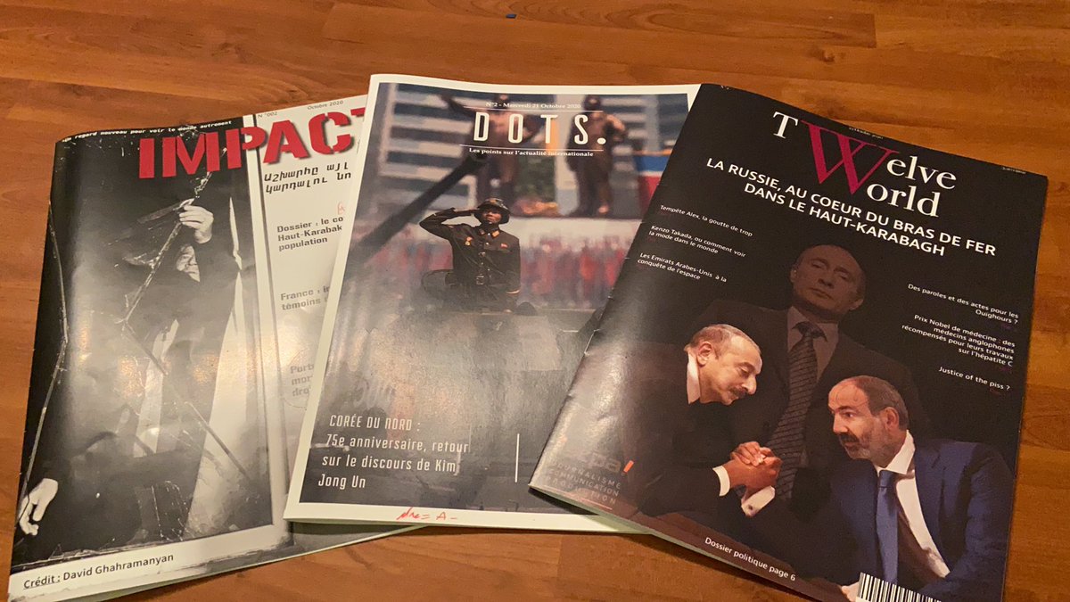 PitrakGirard's tweet photo. Les numéros 2 des mag actualité internationale des J2 @iscpaLyon sont prêts à être rendus! les numéros 3 paraissent jeudi! On a hâte #actualité https://t.co/5gUk5xYM0o