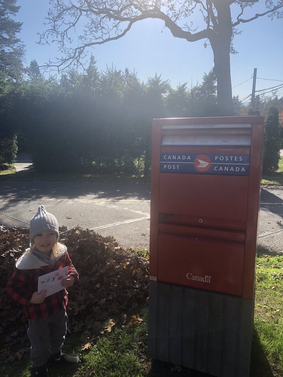 Letters to Santa ... Q’s first experience with Snail Mail.  Wonder if he’ll get something back ?! #SANTA #HOHOHO #LETTERSTOSANTA 🎅