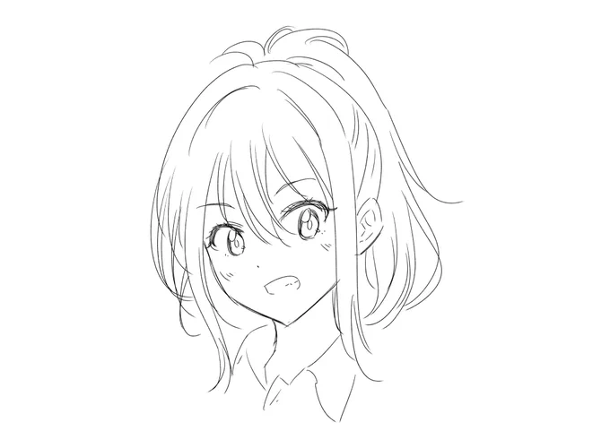 1発描きでも割と描けるな……愛さん……… 
