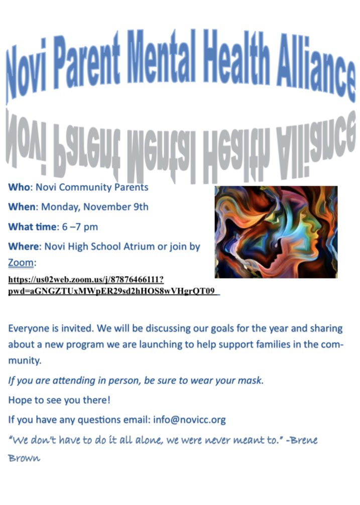 Novi Mental Health Alliance tweet media