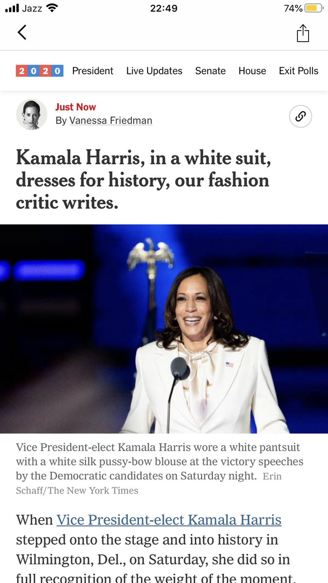 heatherbarr1's tweet photo. Stop this right now @nytimes.
(A plague on anyone writing about the CLOTHES of women in power). https://t.co/qfr95fFQf6
