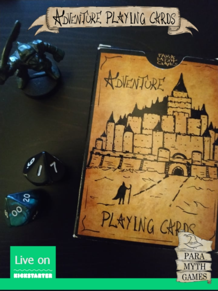 ParaMythGames's tweet photo. Adventure Playing Cards live on Kickstarter.
.
#playingcards #cards #cardgame #collection #kickstarter #adventure #fantasycards #fantasycardgame #fantasyart #rpgcardgame #rpg #rpgart #tabletop #tabletopgames #ttrpg #deck #deckofcards #boardgames #deckdesign #deckbuilding https://t.co/PWKLQ0y6nK