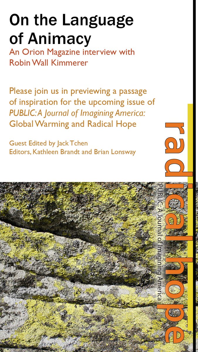 PUBLICJournalIA's tweet photo. Another brief look from our upcoming issue of PUBLIC: A Journal of Imagining America - Global Warming and Radical Hope

@ImaginingAmer 

#climatechange #globalwarming #radicalhope #jacktchen #kathleenbrandt @BrianLonsway @price_institute https://t.co/SOoNBSz5Rp