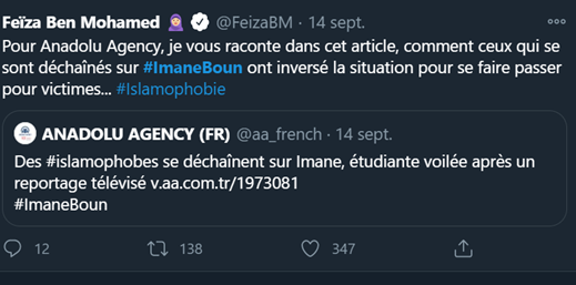 15/  @feizabm utilise depuis sa médiatisation pour défendre les causes chères aux tenants de l’Islam politique en France : Mennel, Imane Nour,  @Idrisssihamedi et bien sûr  @tariqramadan par tropisme frériste