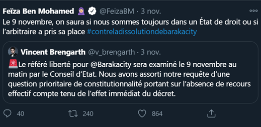 15/  @feizabm utilise depuis sa médiatisation pour défendre les causes chères aux tenants de l’Islam politique en France : Mennel, Imane Nour,  @Idrisssihamedi et bien sûr  @tariqramadan par tropisme frériste