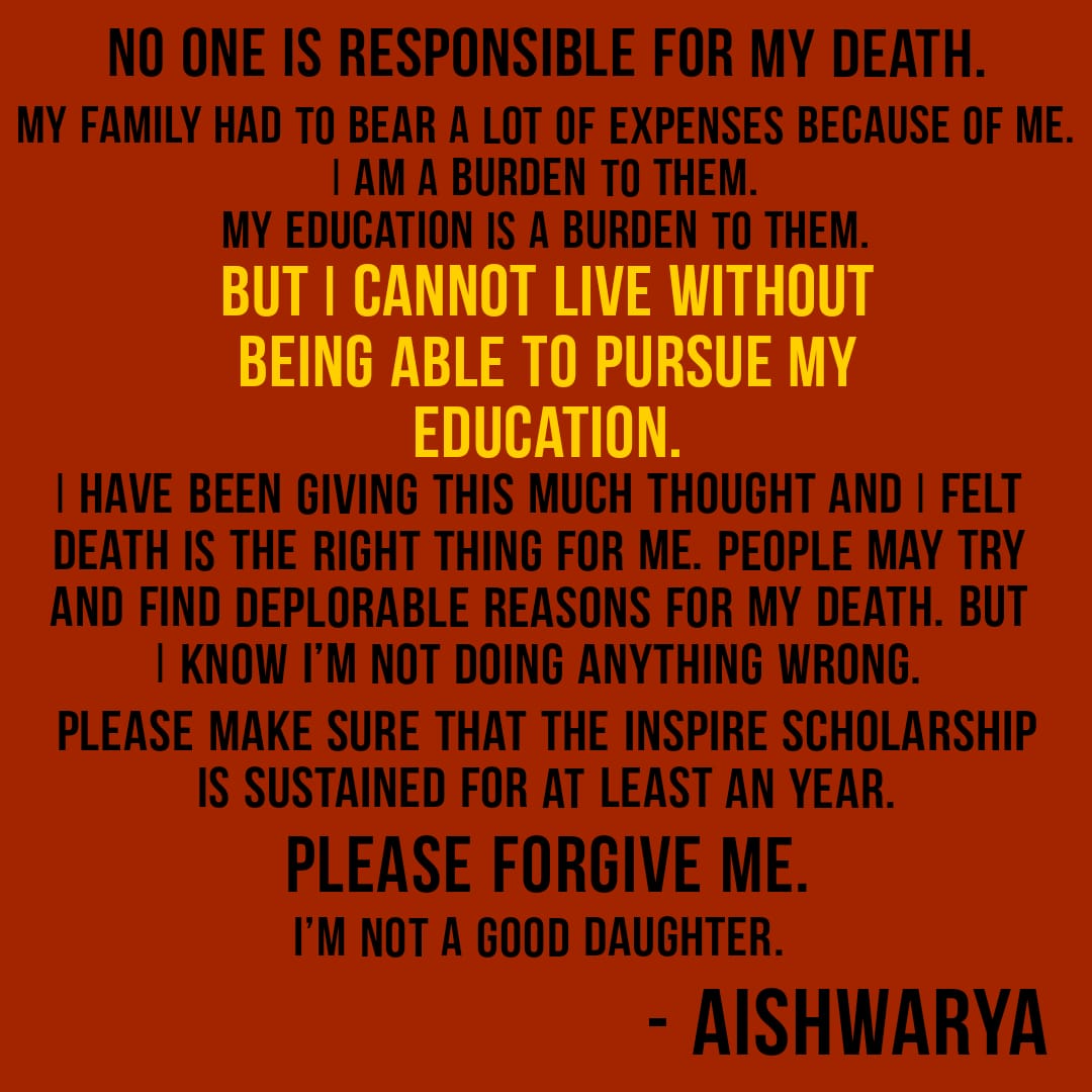 iRanjith6029's tweet photo. Government should bring atleast free education to all. @RBI please advise all banks to get education loan interest free while studying time. Most of the bank are changing theirs name bank into loan department. #JusticeForAishwarya https://t.co/GA79RJxFau