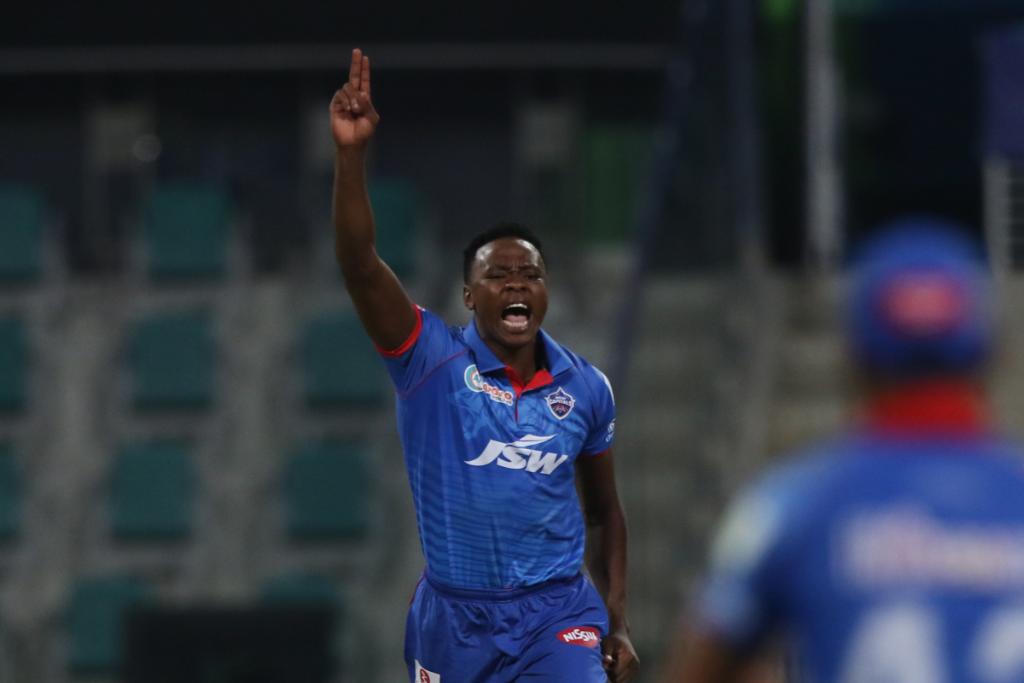 ICC's tweet photo. Kagiso Rabada bowling the 19th over:
1 6 W W wd W •
The South African quick produced yet another superb display of death bowling to secure Delhi Capitals' spot in the #IPL2020 final 💪
How do you think he will fare against England later this month? https://t.co/yh1QIMlH5H