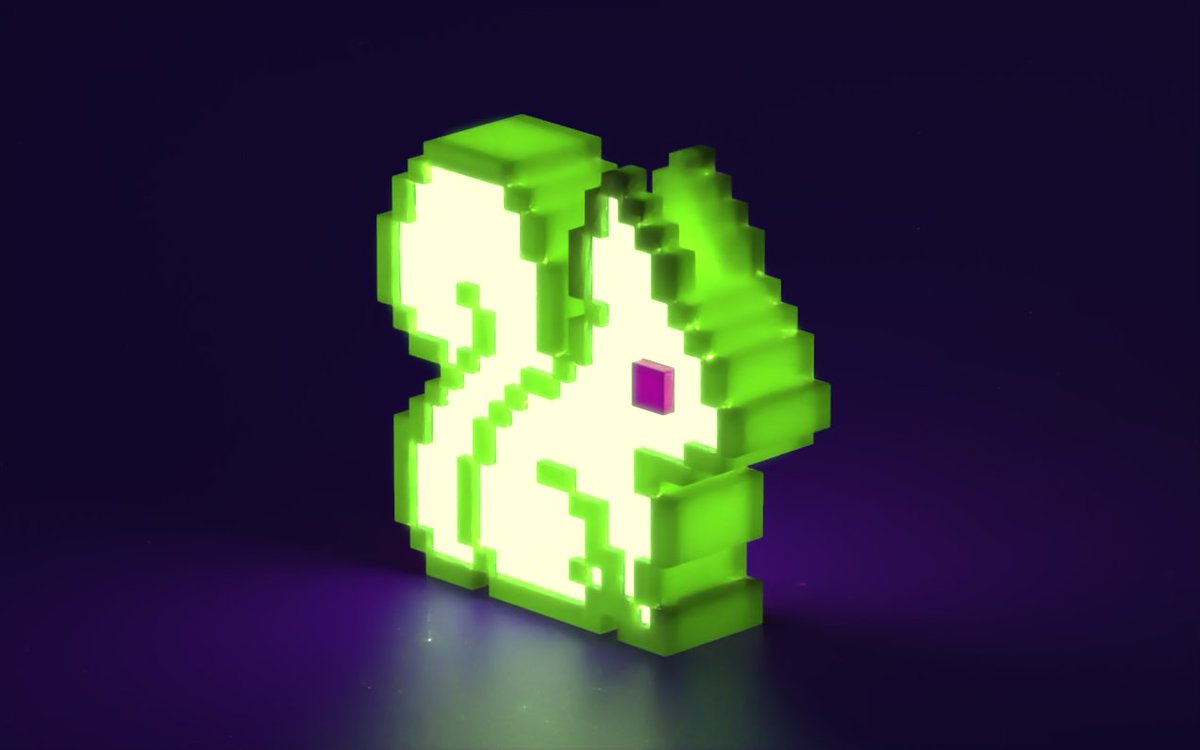 oxton_draws's tweet photo. Pixel Squirrel cause I don't give a fuck anymore. #Digitalart #3D https://t.co/KxzIlcJWaV