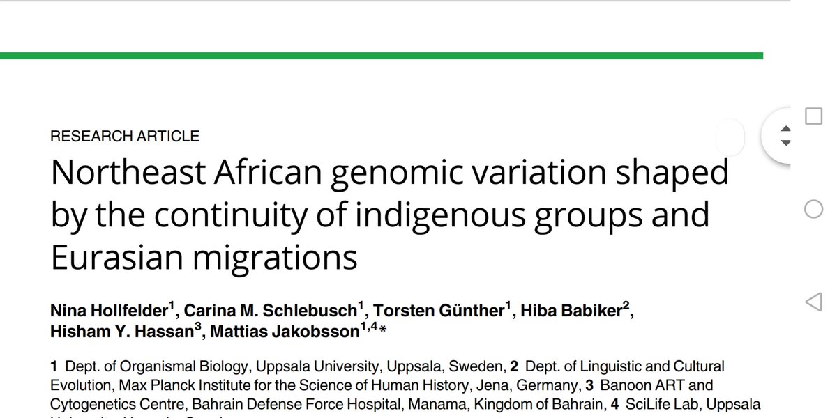 3) second we have this 2017 study by Hollfelder et al. The title of the study alone tells you everything you need to know "shaped by continuity of indigenous groups" the Eurasian migrations they talk about happened mostly 10000 years ago. So they also existed in ancient Egyptians