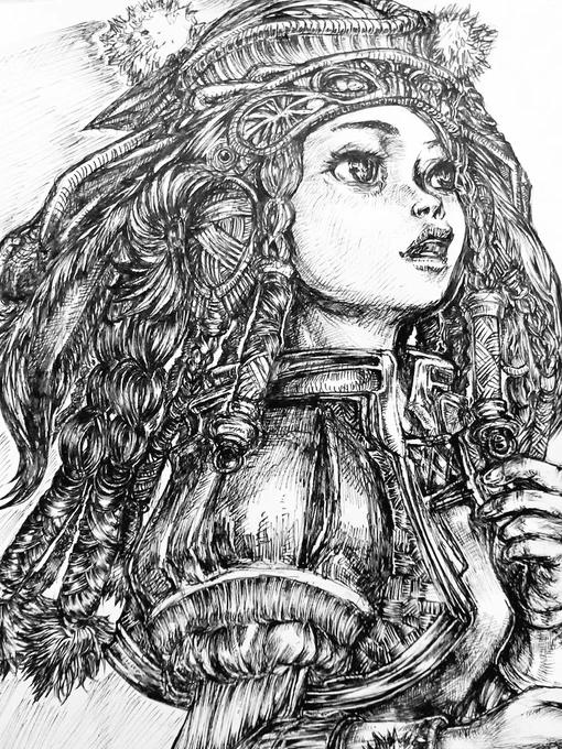 追記し完成とします。
描くスピードが明らかに遅くなっています?

#イラスト 
#オリジナル 
#オリジナルイラスト 
#イラストレーション 
