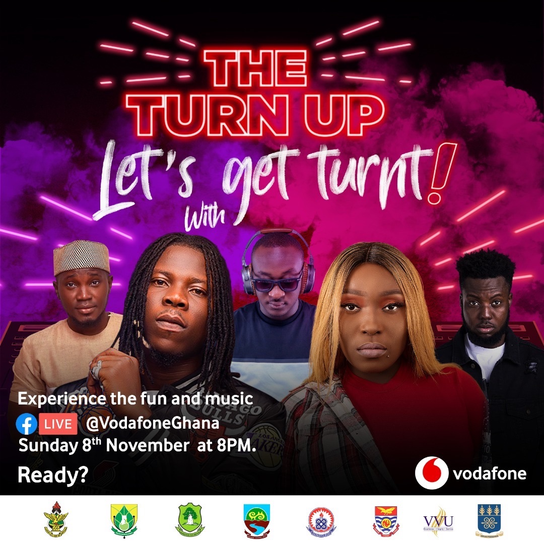 stonebwoy's tweet photo. The TURN UP is ON @VodafoneGhana Facebook Live!! Let’s Go.... https://t.co/cB5WWIy2sX