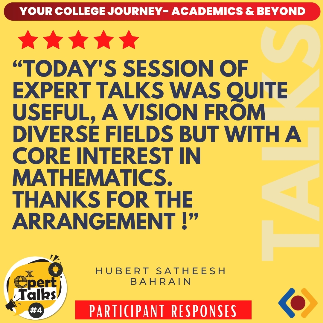 raisingamath's tweet image. Here are few participant feedbacks we received for Expert Talks 4! Big round of applause to all the participants &amp;amp; the panelists who made this discussion roaring success
#ExpertTalks
#Epowerx 
#RaisingAMathematician 
#RAMFounation
@IMScChennai
@tifrarnab
@TIFRScience
@HBCSE_TIFR