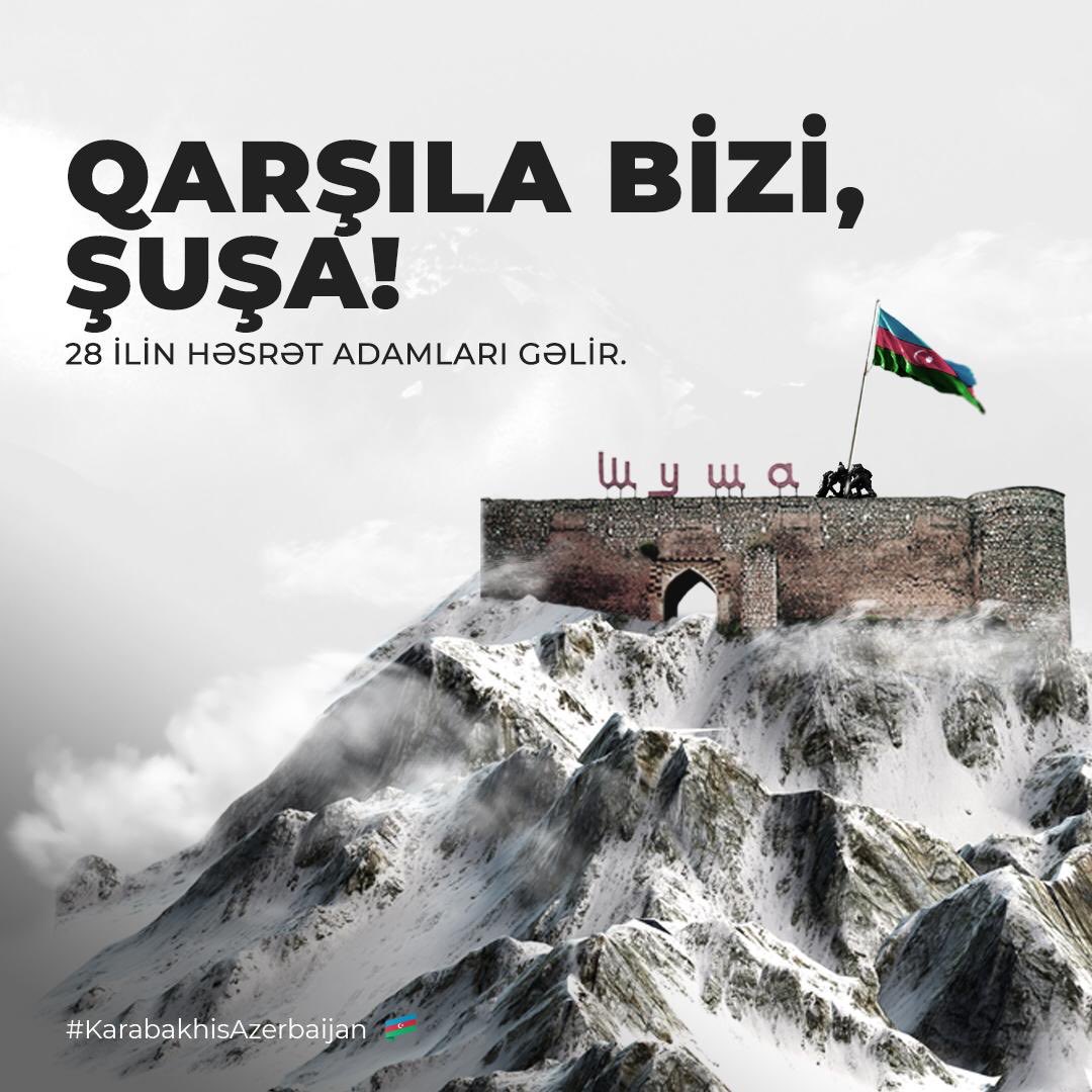 byaylar's tweet photo. 8 November 2020. Save the date!🇦🇿
#Shusha 
#KarabakhisAzerbaijan https://t.co/B3GhIdd9ro