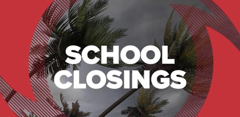 Schools and District Offices will be Closed on Monday, November 9, 2020 out of an abundance of caution related to Tropical Storm Eta. This closure is for all learning formats Traditional and MySchool Online.