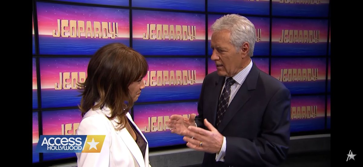 A_Hudge's tweet photo. What a legend. Jeopardy is one of the most consistent threads in my life from as far back as I can remember. Alex made it cool to be smart for a bookworm like me. And as a tv pro, it doesn’t get better than this guy. Thank you, #AlexTrebek. 🙏🏽💛✨ https://t.co/h83kAcAZMk