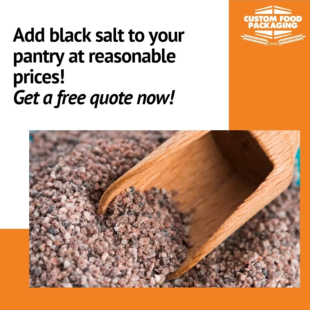 CustomFoodPack's tweet photo. Black salt is the much loved kitchen ingredient. If you own a restaurant or a food store, order in bulk. Let us help you source the quality black salt. Request a free quote now!

Click on the link-
https://t.co/fMtlq0H7hg

or call- (416) 858-0047
•
•
•
•
#customfoodpackaging https://t.co/Aw3uD1RuNT