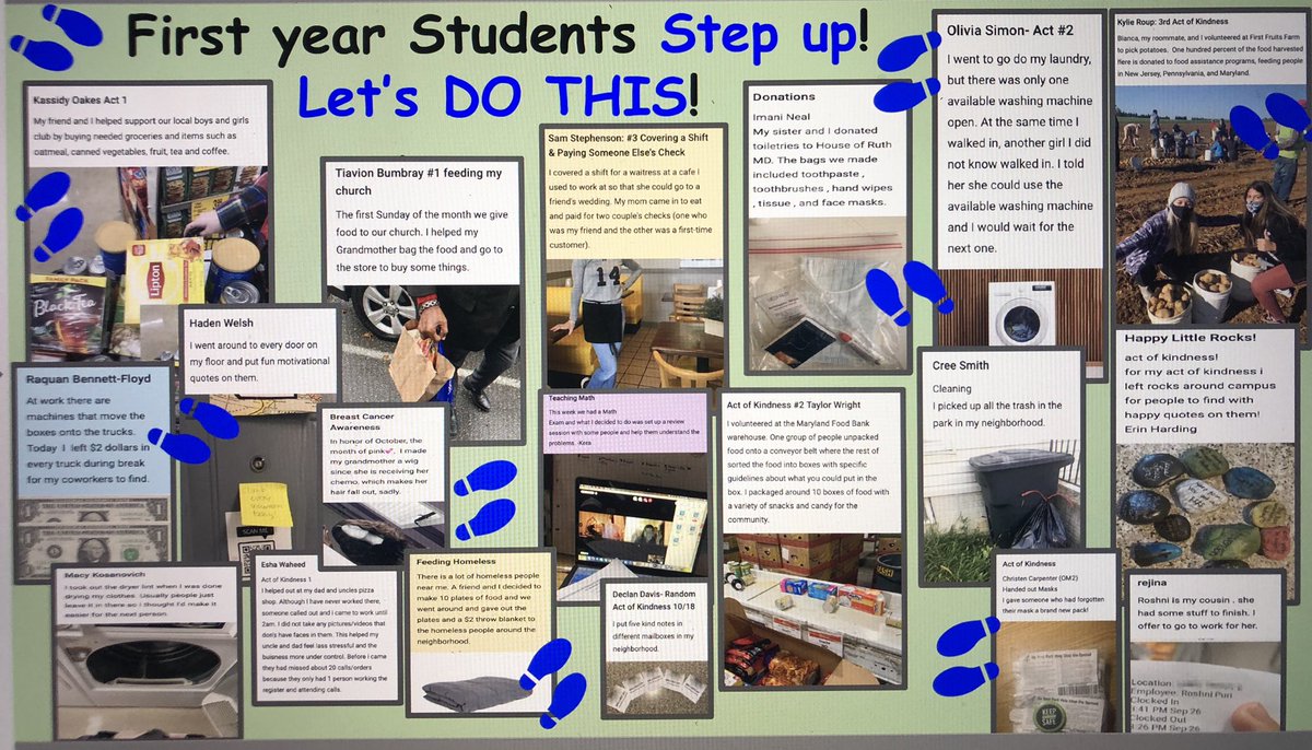 Stevenson University First Year students have committed 600 acts of kindness in the march  toward 2024 acts of kindness!  Our <a href="/StevensonU/">Stevenson University</a> students are amazing! Let’s do this! #SUStepsUP @StevensonService