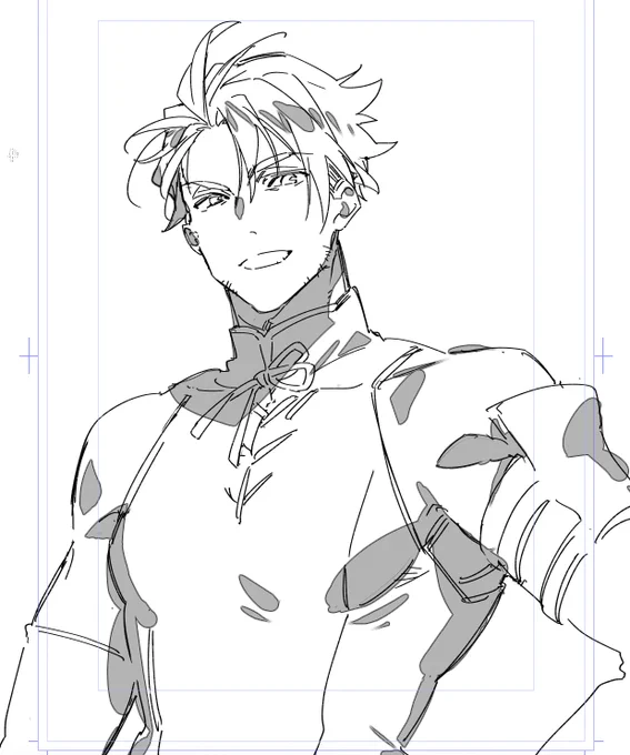2章の練習…と言う名の筋肉を描きたかったやつ 