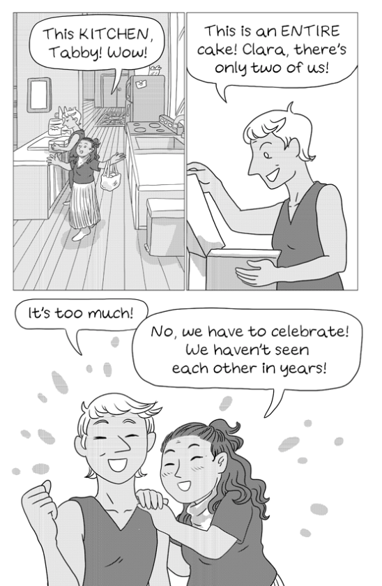 Story 3: Chrysalis-- Two pals reunite for a girls' weekend. They haven't seen each other in years, and while Clara is excited to reminisce, Tabby has taken pains to reinvent herself. What do you do when you realize "the good old days" were painful memories to your old friend?