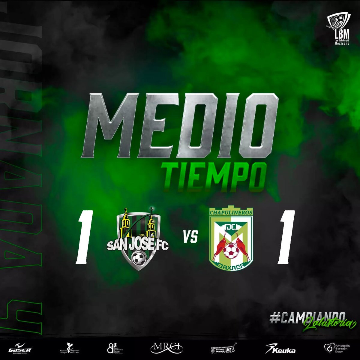 OaxChapulineros's tweet photo. ⏱️1T | '45 #SJ 🆚 #CHA #J4

Termina la primera mitad

Marcador 1-1
#CambiandoLaHistoria 💚🦗 https://t.co/m9i7RZGQX6