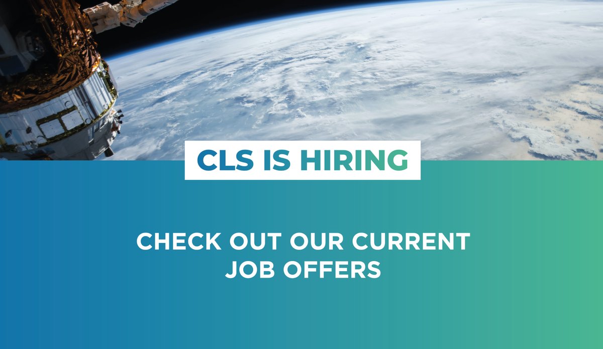 At CLS, we work in 5 strategic markets: #sustainablefisheries management, #environmental monitoring, #maritimesurveillance, #fleetmanagement, and #energy &amp; mining.

Our last job offer might be for you 👉 bit.ly/35SP1PP