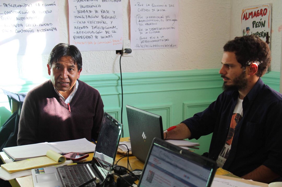 AlbaSecretaria's tweet photo. El hermano, hoy vicepresidente del Estado Plurinacional de Bolivia, @LaramaDavid es un compañero que durante años ha acompañado a los movimientos sociales del continente en su trabajo de construcción común. #JallallaBolivia https://t.co/Kl2OhkNcEe
