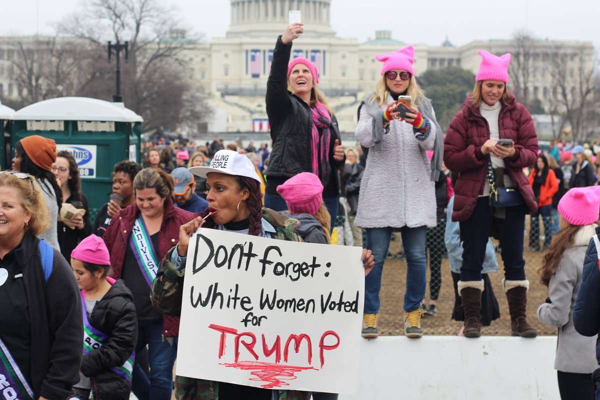 This picture is now more relevant TODAY than when it was taken three years ago. Any future Women's March that doesn't directly acknowledge this is complicit in white supremacy.