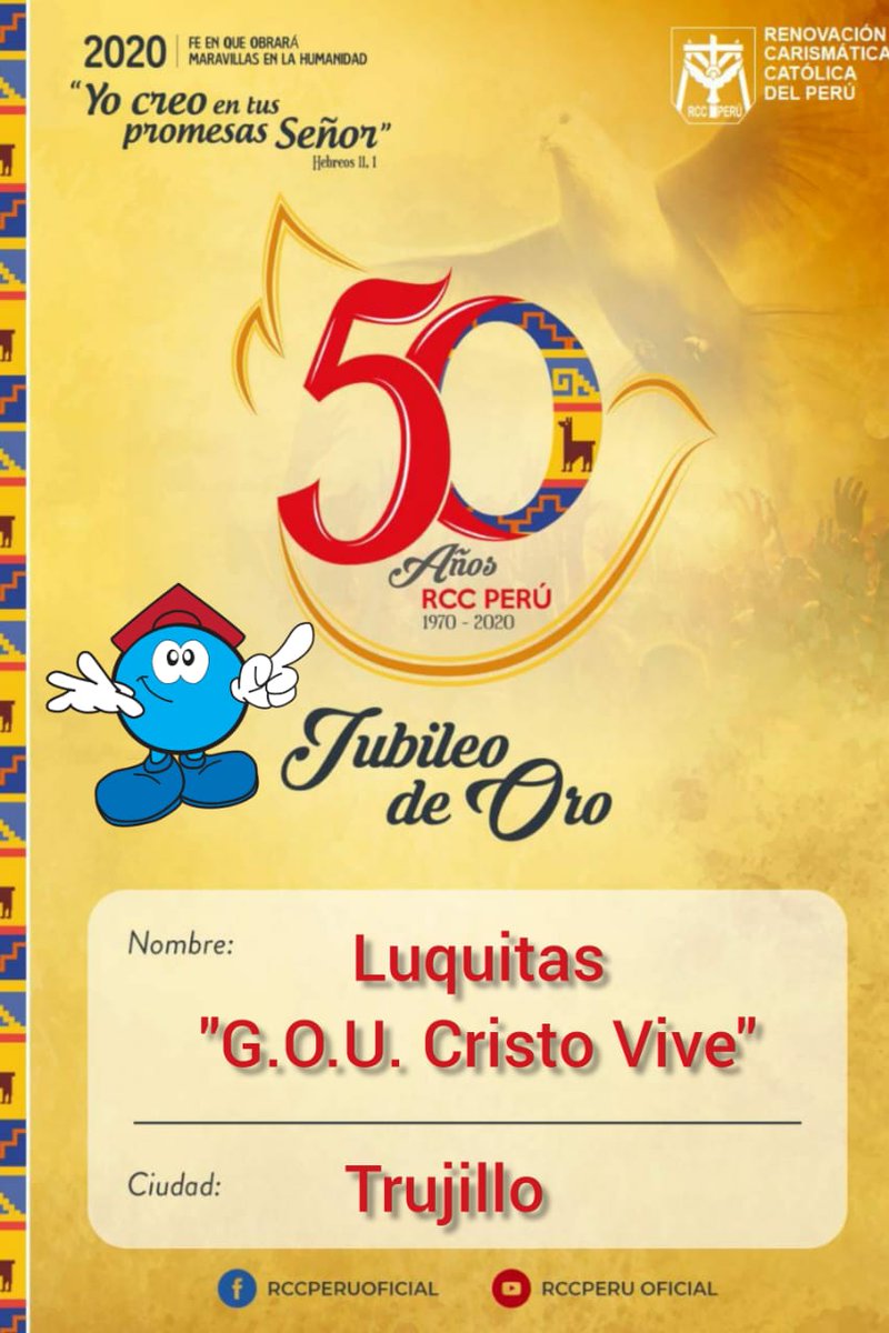 GOUCristoVive's tweet photo. Celebrando juntos, el jubileo de Oro de la RCC Perú.!! Bendita Corriente de gracia.! 🕊️🔥
#GOUCristoVive 
#YoCreoEnTusPromesasSeñor
#JubileoDeOro
#SemanaJubilar
#RCCPerú
#TiempoDeGozo
#TiempoDeJubileo https://t.co/a9xlm9g8Vq