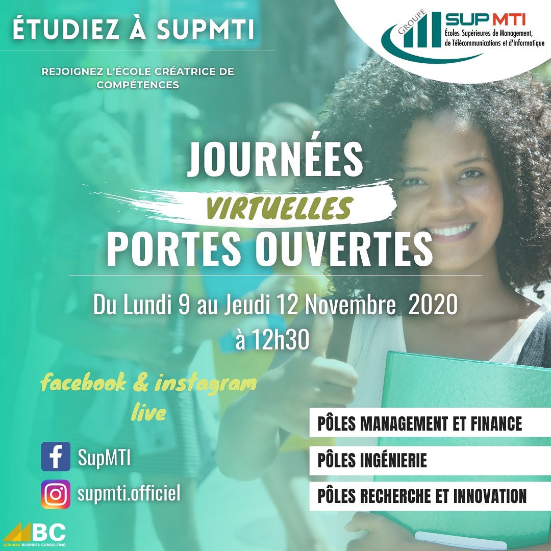 SupMTI1's tweet photo. Chaque année, l’école SUPMTi ouvre ses portes à l’occasion des journées portes ouvertes !
Cet événement est l’occasion de faire découvrir aux bacheliers et au public les métiers du management, d'information..
#INSCRIPTIONSouvertes #etudieraumaroc #boursedexcelence https://t.co/mT3yaG3ZTg