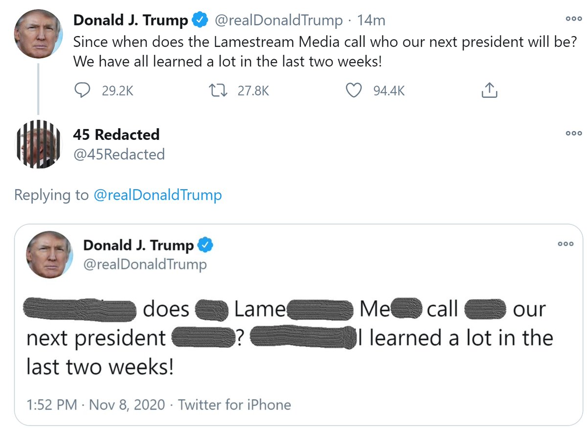 45Redacted's tweet image. #IMPOTUS #SundayMorning #Jeopardy #ImpeachedForLife #ToiletTrump #LaughingStock #MoscowMitch #StableGenius #Resign #Impeach #Corrupt #Contempt #BlueWave #Resist #Resistance #TheResistance #Indivisible #ImpeachTrump #FBR #Redacted #Politics #Humor #Funny #Satire #Parody #News