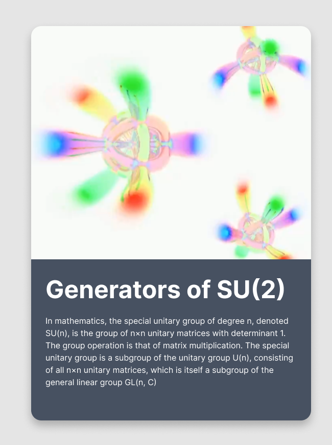 Card of generators of SU(2)