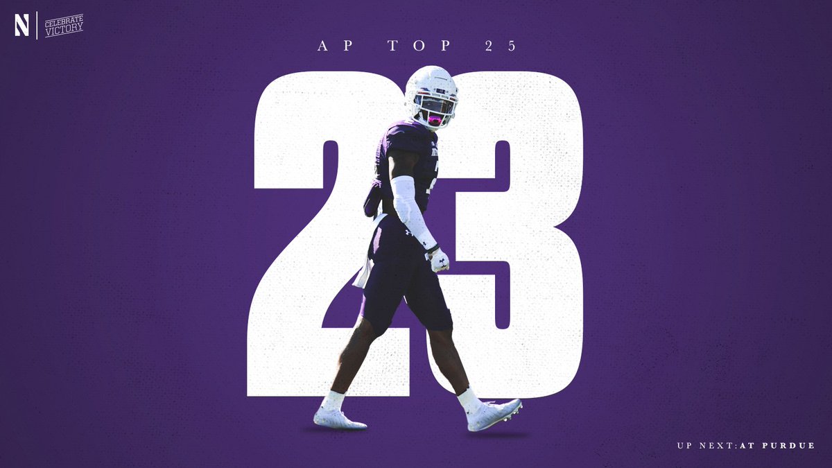 Checking into <a href="/AP_Top25/">AP Top 25</a>:

Name, Northwestern. Might be under 'Cats.  

#GoCats