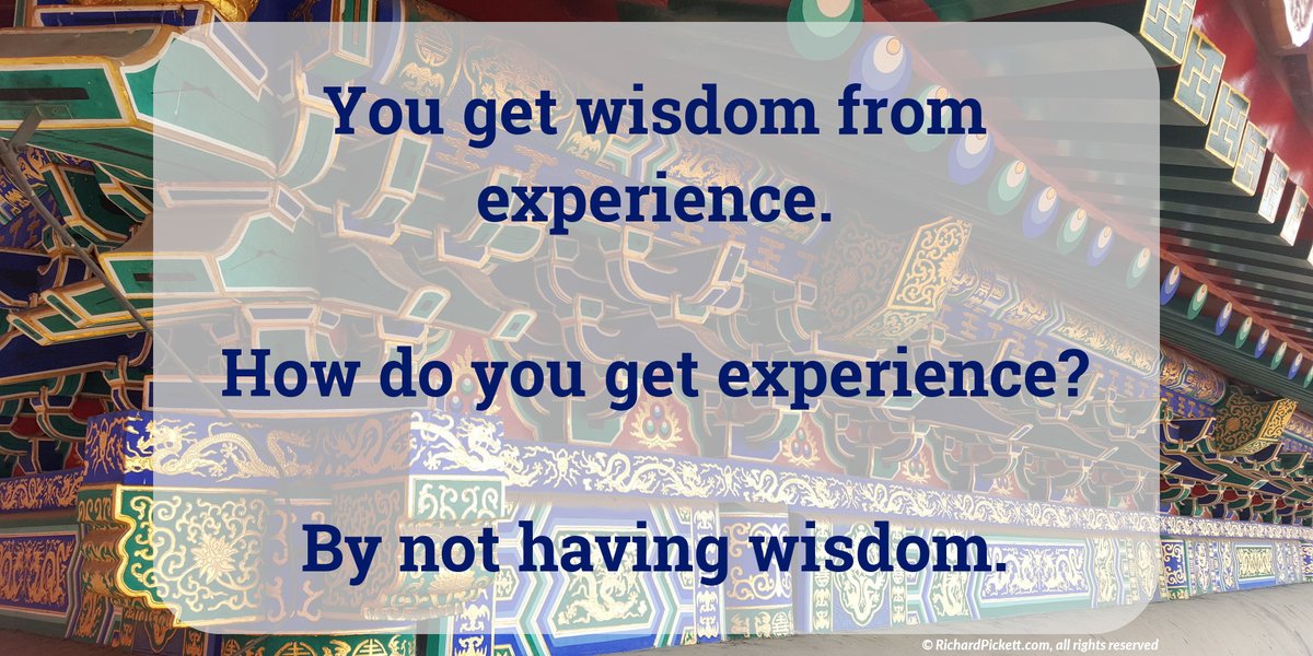 RichardWPickett's tweet photo. You get wisdom from experience.
How do you get experience?
By not having wisdom.
#PersonalBranding #PersonalBrandMarketing #Entrepreneur #Influencers #Entrepreneurship #Goals #Success #Motivation
#ᴙᴘ #DigitalBrandAlchemy #DigitalSalesAlchemy https://t.co/EOXkWJQQWl