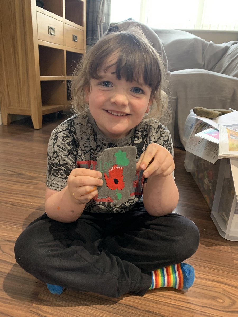 mrsmidster's tweet photo. @PennineWay_Sch My kids loved it.  Went to the river for stones and painted them on their own. https://t.co/CnrBU2DNLj