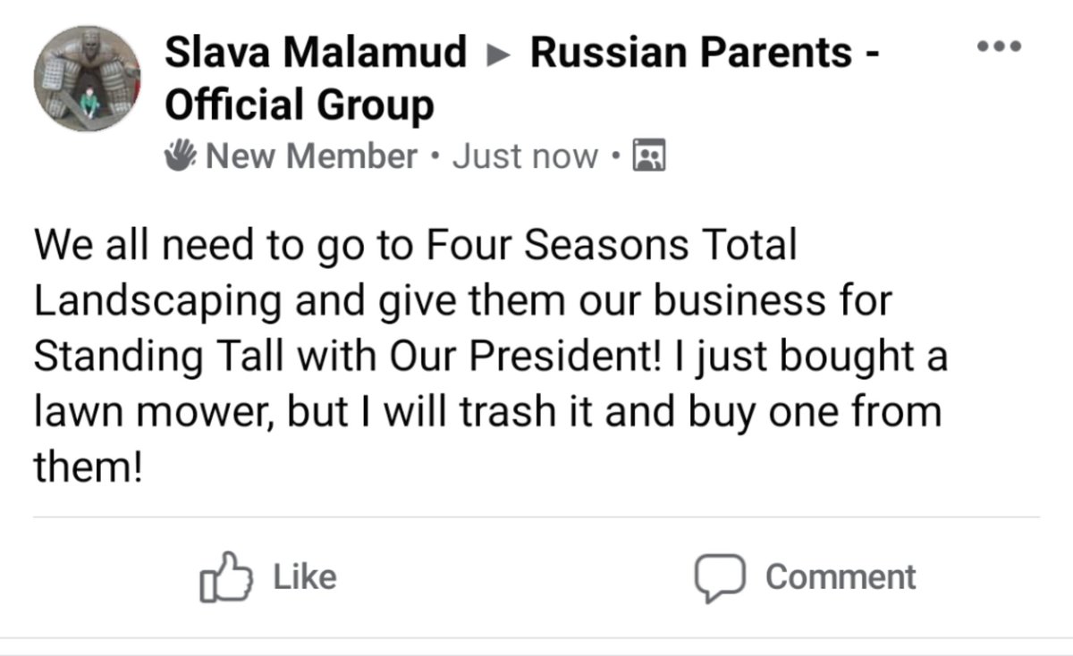 I have decided to troll an ultra right-wing Russian immigrants' Facebook group. Let's see how this goes.