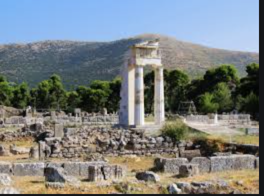 Because of class lectures, I believe this to be the actual remains of the Temple of Asclepius at the Sanctuary. These temples sat across from the altar and housed the cult statue of the deity, and also allowed worshippers to leave some of the more valuable offerings[2].