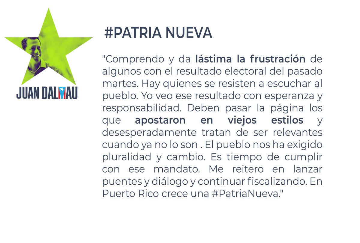 juandalmauPR's tweet image. Saco unos minutos de lo que deseo hacer estos días, para compartir esta reflexión. #PatriaNueva