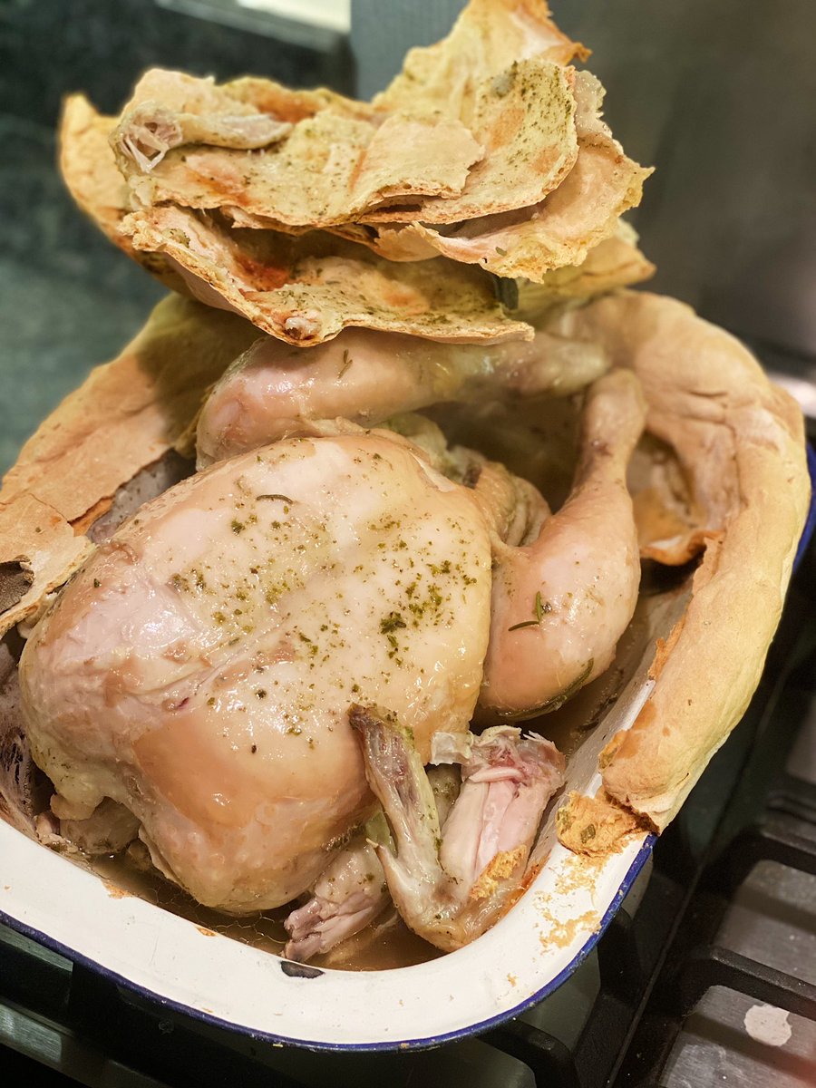 Chicken baked in sourdough @jamieoliver Instagram @chefneilsmith #babingtonhouse