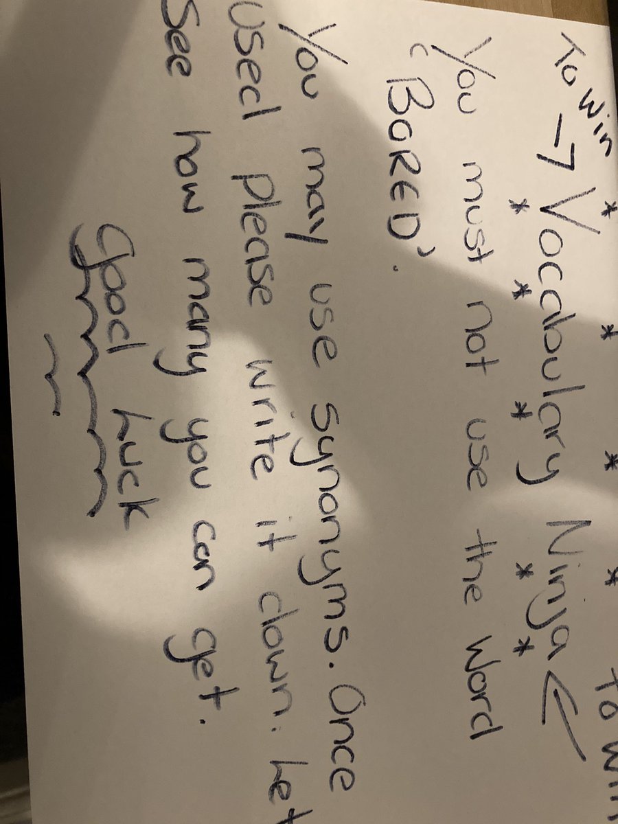 BEX19999's tweet photo. We are back to homeschooling for 2 weeks. Task one already set. #inspirationisolationstation @StMaryHighGreen https://t.co/22qxCSk71s