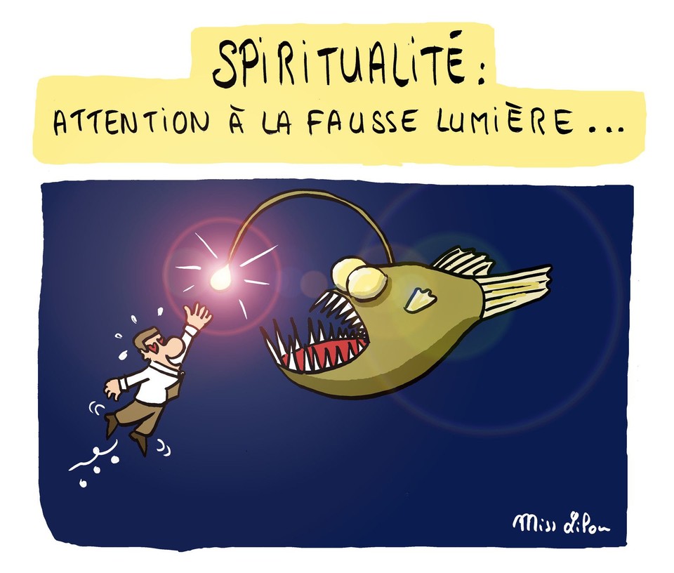 BlaguesDessins's tweet photo. Le #DessinDePresse de Miss Lilou : Spiritualité : attention à la fausse lumière !
Retrouvez les dessins de Miss Lilou sur : https://t.co/VQNx0gcoo7
#DessinDeMissLilou #ActuDeMissLilou #MissLilou #Humour #Spiritualité #Lumière #FausseLumière #Sectes #Gourous #Chamans #Prophètes https://t.co/ey7MFISVYI