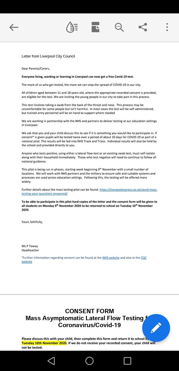 UsforThemUK's tweet photo. Broadgreen School &amp; Liverpool City Council have rowed back on their original communication and issued a consent form.

"Consent will be explicitly sought from parents."

We should hope so.

Thanks to the parents who assisted with this action. This is parent power. #parentarmy https://t.co/SUZ2XQIUdn
