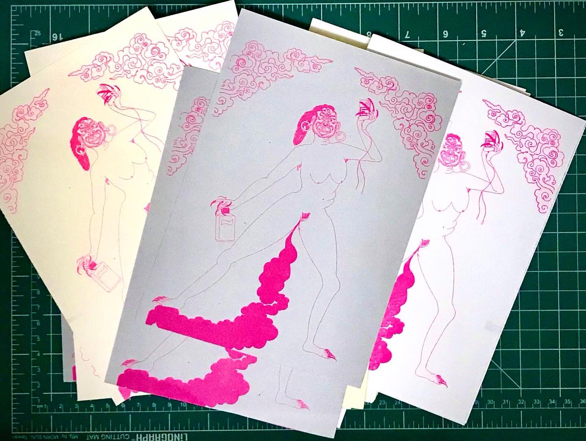aquithami's tweet photo. towards a sensory science of the self

A5 #riso prints printed on (recycled) card 🩸 
#limitededition 🩸 
₹1200 framed 🩸 
₹1000 unframed 🩸 
#supportyourlocalartist 🤳🏾
Free shipping in India ✉️ https://t.co/aZ5zoqeqlq
