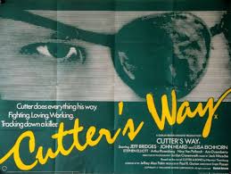  #Noirvember film #10 was CUTTER'S WAY (Ivan Passer, 1981): Lots of potential as an addition to explorations of postwar trauma, but a disappointing use of some very cool characters and imagery.
