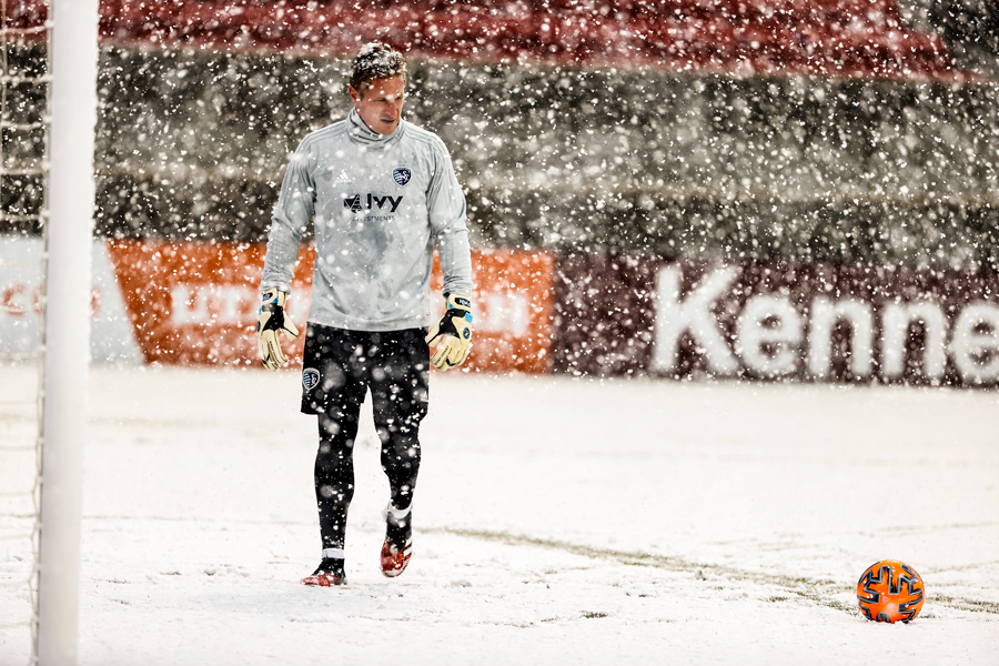 brfootball's tweet photo. The weather at @realsaltlake vs. @SportingKC, though ☃️ https://t.co/UxM5svdCJb