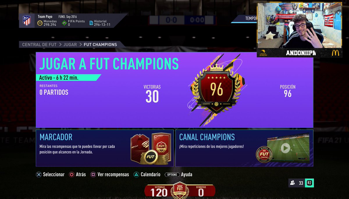 AndoniiPM's tweet photo. ¡¡LO LOGRAMOS 120-0!!🙌🔥

Conseguimos el 4to 30-0 consecutivo y seguimos invictos en lo que llevamos de FUT Champions en #FIFA21.

Aseguramos 60 pro points y ahora toca buscar el objetivo de TOP 10 mundial para el seeding del primer qualy.

+7k en directo🤯 Mil gracias a todos❤️ https://t.co/n8SGXvdhyg